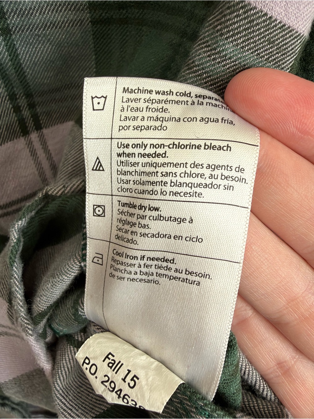 Carhartt Hamilton Flannel Shirt II XL 16/18 Green Gray Plaid Relaxed Fit Cotton - Picture 15 of 16